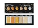 KURETAKE Gansai Tambi 6 Color Watercolor Palette - Starry