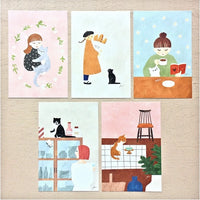 Mariko Fukuoka Postcard Booklet / Meow