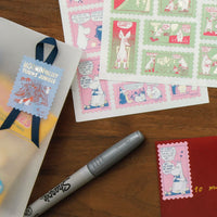 Moomin 80th Anniversary Postage Sheet of Stickers / Pink