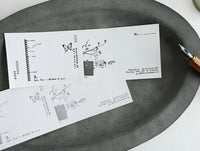 YOHAKU Letterpress Label Book - Nostalgy Gray