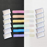 KURETAKE Gansai Tambi 6 Color Watercolor Palette - Opal