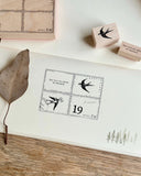 Japanese Wooden Rubber Stamp / 4 Stamps Sheet