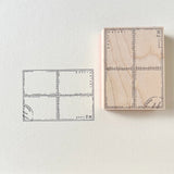 Japanese Wooden Rubber Stamp / 4 Stamps Sheet