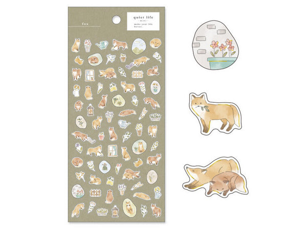 Quiet Life Mini Sheet of Stickers / Fox