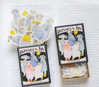 dodolulu Match Box Flake Stickers - Passers-by (02)