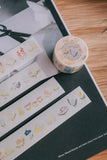 Meow Illustration Kiss-cut Washi Tape / Little Corner Blooms