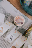 Meow Illustration Kiss-cut Washi Tape / Sunny Corner of The Forest