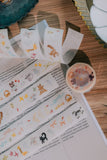Meow Illustration Kiss-cut Washi Tape / Sunny Corner of The Forest