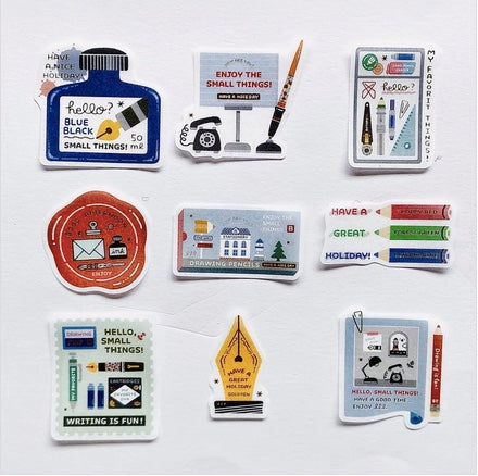 Eric Small Things Eric Small Things Japanese Washi Masking Stickers/Seal bits - Writing ...