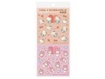 Sanrio Sheet of Stickers / Shirotan x Hello Kitty x My Melody