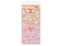 Sanrio Sheet of Stickers / Shirotan x Hello Kitty x My Melody