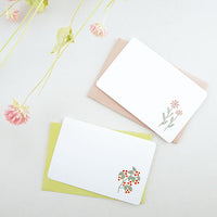 High Quality Letterpressed Washi Flora Mini Message Cards - Hydrangea