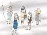 Pion / 14 Flower Girls Sticker Set