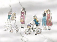 Pion / 14 Flower Girls Sticker Set