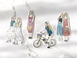 Pion / 14 Flower Girls Sticker Set