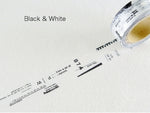 YOHAKU Original Washi Tape / Y-023 Black & White (モノクロ)