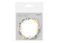 Die-Cut Sticky Note - Flower wreath