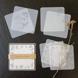 Botanical Glassine Paper Sticky Notes - Autumn Wildflowers