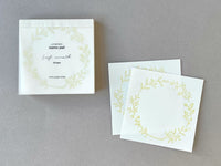 High Quality Botanical Garden Letterpress Memo Pad - Leaf Wreath