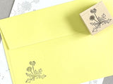 Japanese Botanical Garden Wooden Rubber Stamp - Dandelions