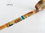 YOHAKU Original Washi Tape / Y-025 Library (ライブラリー)