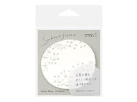 See-Through Sticky Note - White Flowers