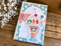 Furukawa Peko-Chan Series Die-Cut Mini Letter Set / Fruit Parfait