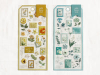 Pressed Flower Sheet of Stickers / Mint