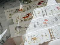 Meow Masking Tape with Release Paper / Little Houses - cool colors