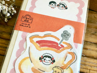 Furukawa Peko-Chan Series Die-Cut Mini Letter Set / Tea