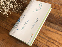Handmade Slim Notebook / Color notes of cool flowers
