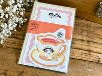 Furukawa Peko-Chan Series Die-Cut Mini Letter Set / Tea