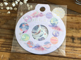 Japanese Washi Masking Stickers / Seal bits - Planets