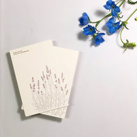 High Quality Botanical Garden Letterpress Postcard - Lavender