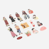 "Coordinate" Flake Stickers / Seal bits - Casual Red