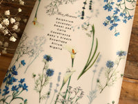 Handmade Slim Notebook / Color notes of cool flowers