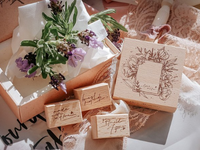 Meow Illustration – A Hand Written Letter (4 pieces set) Stamp Set