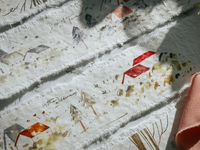 Meow Masking Tape with Release Paper / Little Houses - cool colors