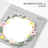 Die-Cut Sticky Note - Flower wreath