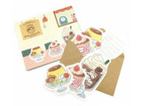 Furukawa Peko-Chan Series Die-Cut Mini Letter Set / Chocolate Float