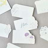 High Quality Letterpressed Washi Flora Mini Message Cards - Lily of the Valley