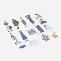 "Coordinate" Flake Stickers / Seal bits - Casual Blue