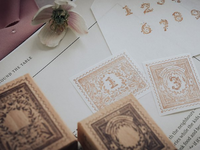Meow Illustration – Floral Numbers (14 pieces set) Stamp Set