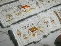Meow Masking Tape with Release Paper / Little Houses - cool colors