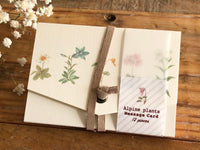 Picture Book Style Message Cards with a Case / Alpine Plants