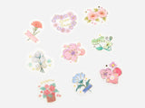 Japanese Washi Masking Stickers / Seal bits - Colorful Garden