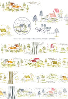 Meow Masking Tape with Release Paper / Little Houses - cool colors