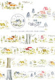 Meow Masking Tape with Release Paper / Little Houses - cool colors
