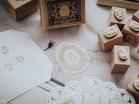 Meow Illustration – Floral Numbers (14 pieces set) Stamp Set
