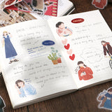 "Coordinate" Flake Stickers / Seal bits - Casual Blue